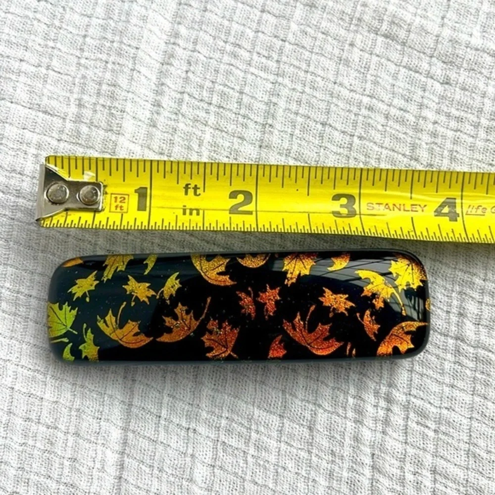 - Large dichroic glass barrette. Dichroic‎ hair clip. Glass barrette.Barret…